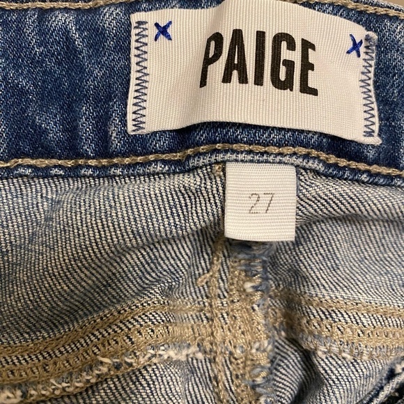 Paige Jimmy Jimmy Distressed Cuffed Denim Short Size 27 - Picture 7 of 9